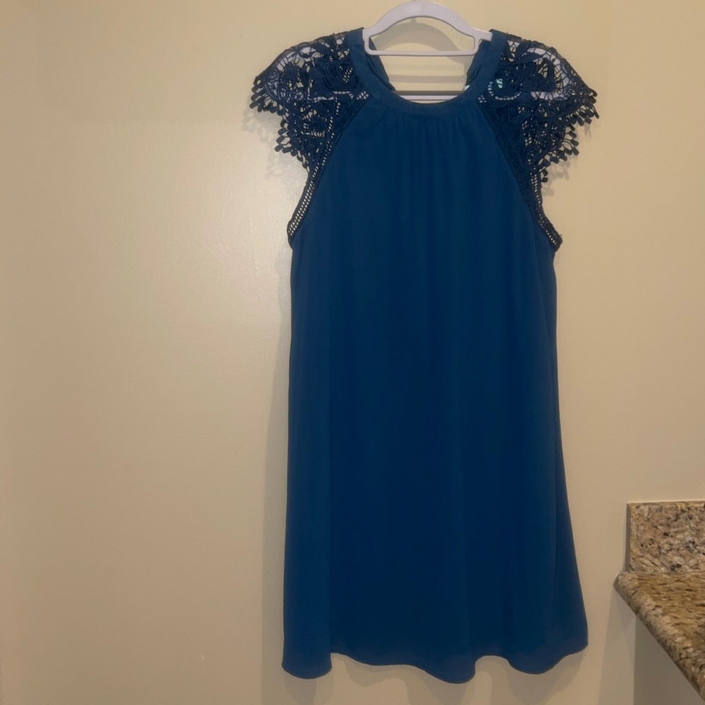 She + Sky Teal Dress